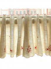 Winston Country Style Elk Embroidered Grommet Cafe Curtains