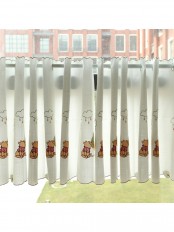 Winston Country Style Panda Embroidered Grommet Cafe Curtains