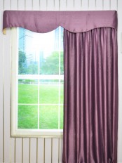 Swan Embossed Europe Floral Symmetry Large Wave Lined Valance
