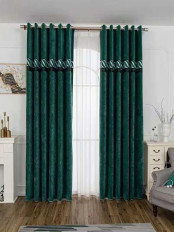 QYFL1421E Wrangell Jacquard Velvet Custom Made Curtains For Living Room