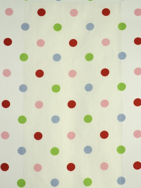 Alamere Kids House Polka Dot Printed Back Tab Cotton Curtain (Color: Red)