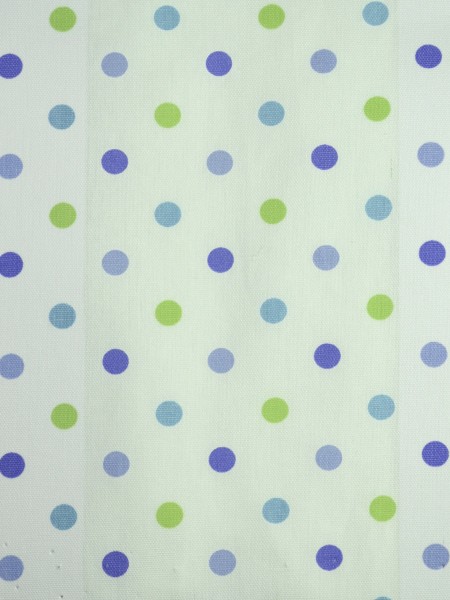 Alamere Kids House Polka Dot Printed Versatile Pleat Cotton Curtain (Color: Blueberry)