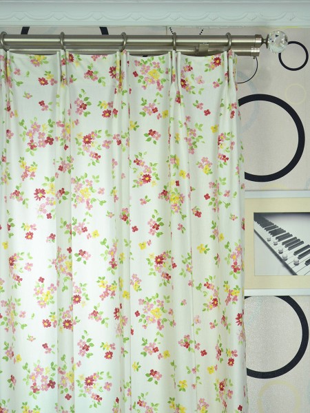 Alamere Colorful Floral Printed Cotton Fabrics Per Yard (Heading: Versatile Pleat)
