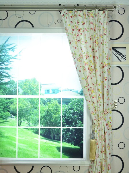 Alamere Colorful Floral Printed Versatile Pleat Cotton Curtain