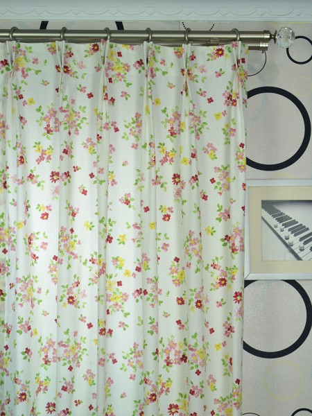 Alamere Colorful Floral Printed Cotton Fabrics Per Yard (Heading: Double Pinch Pleat)