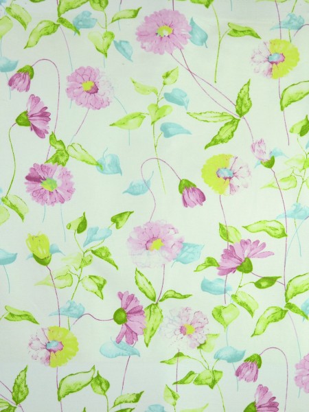 Alamere Daisy Chain Printed Cotton Fabrics Per Yard (Color: Carnation Pink)