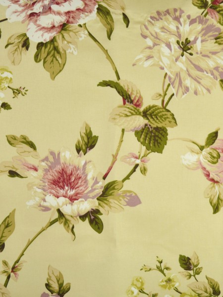 Alamere Branch Floral Printed Fabric Sample (Color: Blanched Almond)