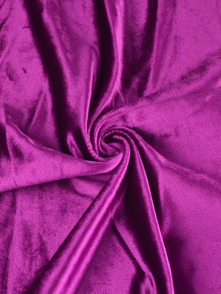 Whitney Pink Red and Purple Plain Velvet Fabric Samples (Color: Patriarch purple)