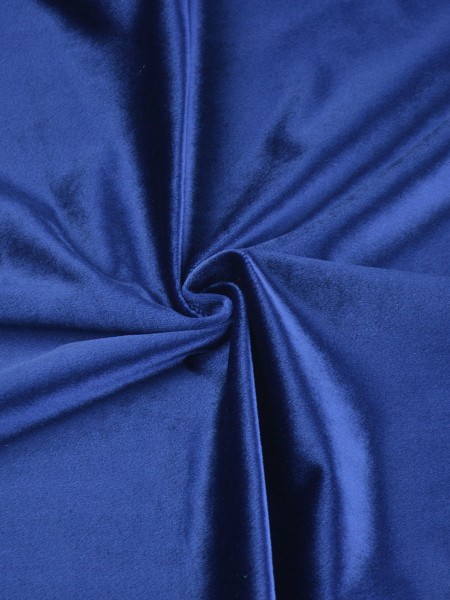 Whitney Green and Blue Plain Velvet Fabric Samples (Color: Dark Blue)