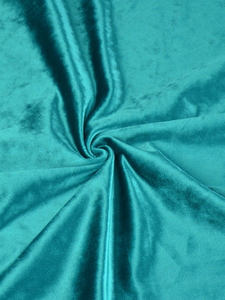 Whitney Green and Blue Plain Velvet Fabric Samples (Color: Persian Green)