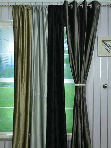 120 Inch Extra Wide Whitney Gray And Black Blackout