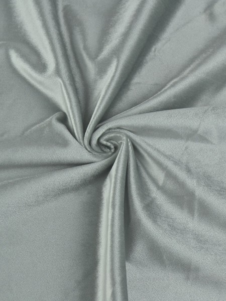 63 Inch 96 Inch Whitney Gray and Black Solid Blackout Grommet Velvet Curtains (Color: Silver)