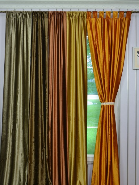 Whitney Brown Solid Blackout Grommet Velvet Curtains 63 Inch 96 Inch Curtains | CheeryCurtains