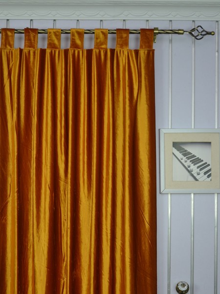 Whitney Brown Custom Made Velvet Curtains Living Room Curtains Theater Curtains (Heading: Tab Top)