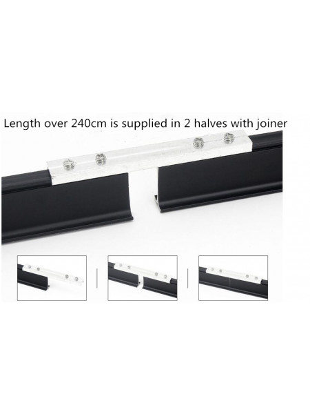 CHR01 Bendable Ivory and Black Curtain Tracks Ceiling/Wall Mount For Bay Window