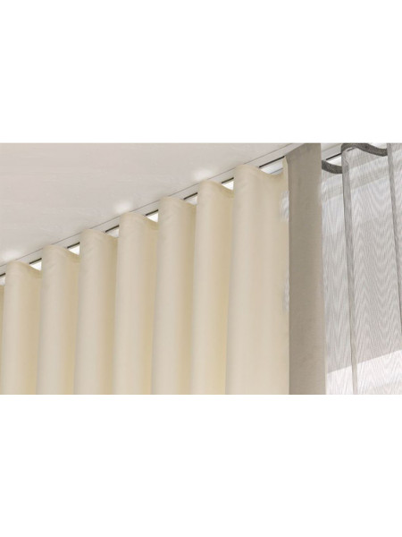 CHR04 Thick Ivory S Fold Curtain Tracks Ceiling/Wall Mount