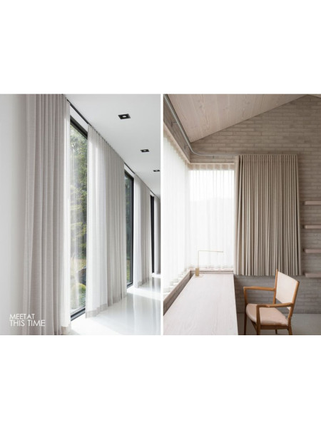 CHR04 Thick Ivory S Fold Curtain Tracks Ceiling/Wall Mount