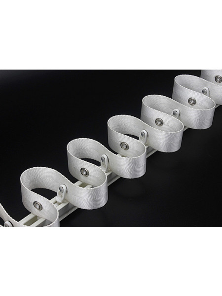 CHR09 Thick Ivory Black S Fold Curtain Tracks Ceiling/Wall Mount