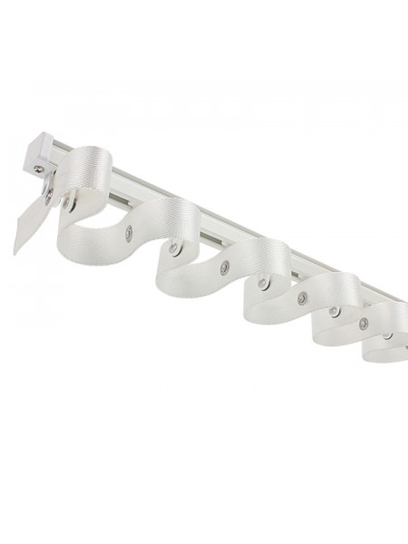 CHR09 Thick Ivory Black S Fold Curtain Tracks Ceiling/Wall Mount