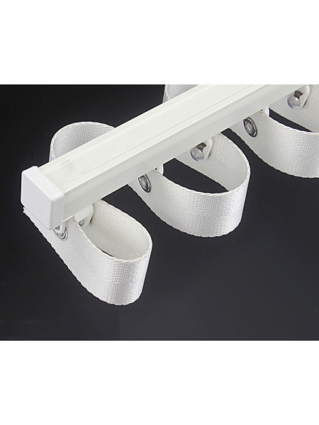 CHR09 Thick Ivory Black S Fold Curtain Tracks Ceiling/Wall Mount