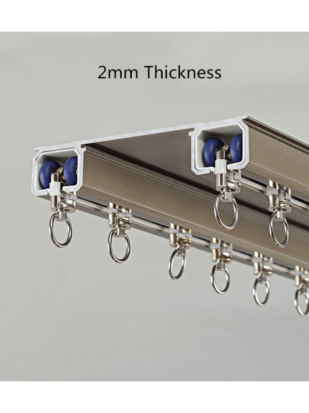 CHR106 Ceiling Mounted  Super Thick Heavy Duty Double Curtain Tracks For Living Room