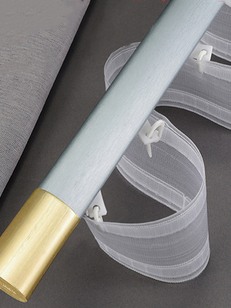 Warrego CHR107 New Design Black Blue Chanpagne Gold S Fold/Wave Fold Curtain Rails Ceiling/Wall Mount(Color: Light blue)