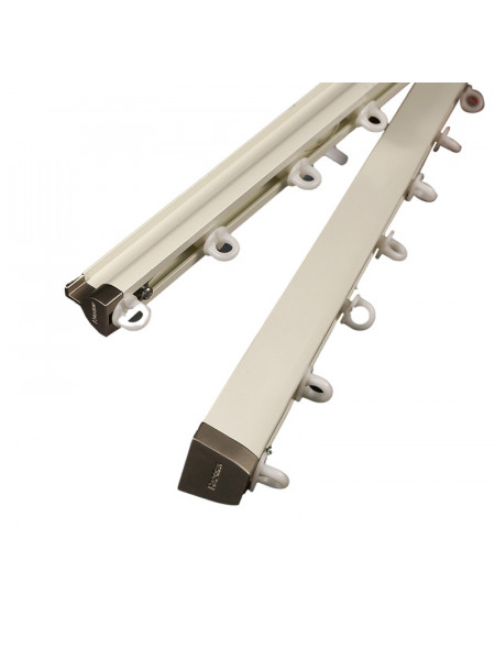 Warrego CHR108 New Arrival Thick Ivory S Fold Single/Double Curtain Tracks Ceiling/Wall Mount For Living Room