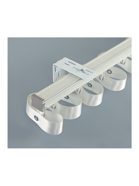 Warrego CHR112 Thick Ivory Black S-Fold/Wave Fold Custom Made Curtain Tracks Ceiling/Wall Mount For Sliding Doors