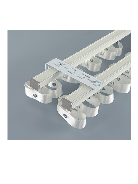 Warrego CHR112 Thick Ivory Black S-Fold/Wave Fold Custom Made Curtain Tracks Ceiling/Wall Mount For Sliding Doors