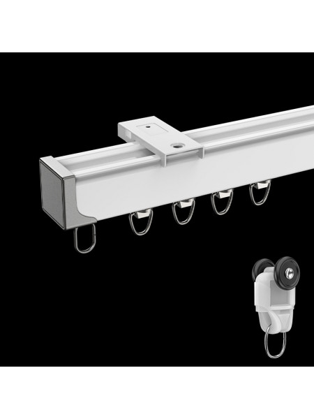 CHR124 Saint Elias Ivory Champagne Curtain Tracks For Living Roon Ceiling/Wall Mount 