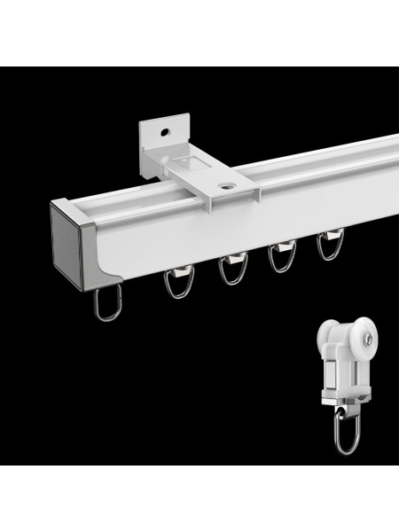 CHR124 Saint Elias Ivory Champagne Curtain Tracks For Living Roon Ceiling/Wall Mount 
