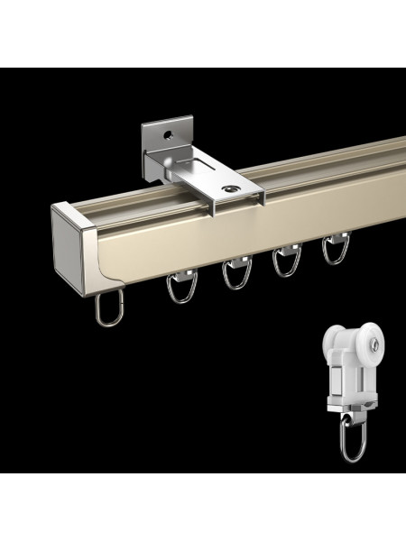 CHR124 Saint Elias Ivory Champagne Curtain Tracks For Living Roon Ceiling/Wall Mount 
