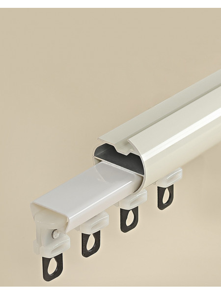 CHR125 Foraker White Black Blue Champagne Aluminum alloy Curtain Track Set With Column Finials