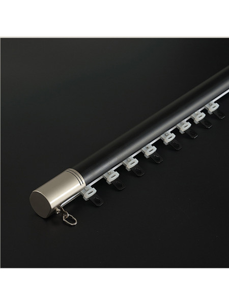 CHR125 Foraker White Black Blue Champagne Aluminum alloy Curtain Track Set With Column Finials