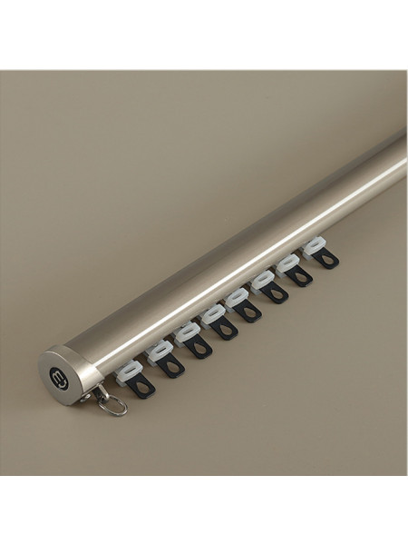 CHR125 Foraker White Black Blue Champagne Aluminum alloy Curtain Track Set With Column Finials(Color: Champagne)
