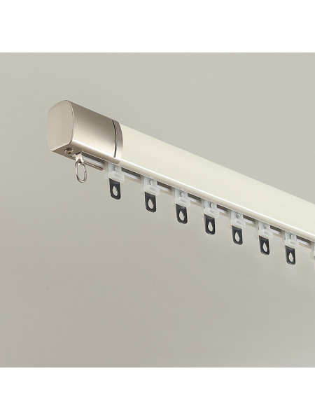 CHR126 Massive Ivory Grey Blue Champagne Aluminum alloy Curtain Track Set Ceiling/Wall Mount(Color: Lvory)