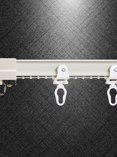 CHR18 Ivory S Fold Bendable Curtain Tracks Ceiling/Wall Mount For Bay Window
