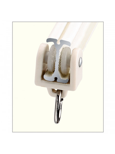 CHR18 Ivory S Fold Bendable Curtain Tracks Ceiling/Wall Mount For Bay Window