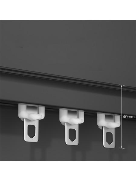 CHR19  Thick Small Ivory Black Curtain Tracks Ceiling/Wall Mount