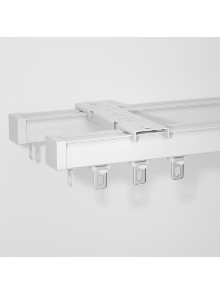 CHR19  Thick Small Ivory Black Curtain Tracks Ceiling/Wall Mount