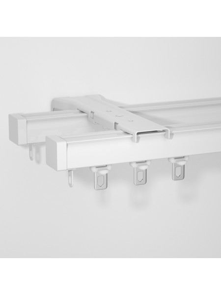 CHR19  Thick Small Ivory Black Curtain Tracks Ceiling/Wall Mount