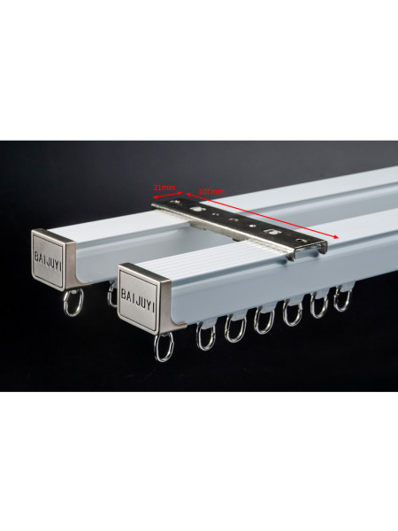 Length over 90 inches are supplied in 2 halves  with connector and an extra bracket