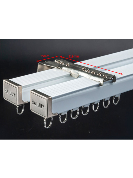 Length over 90 inches are supplied in 2 halves  with connector and an extra bracket