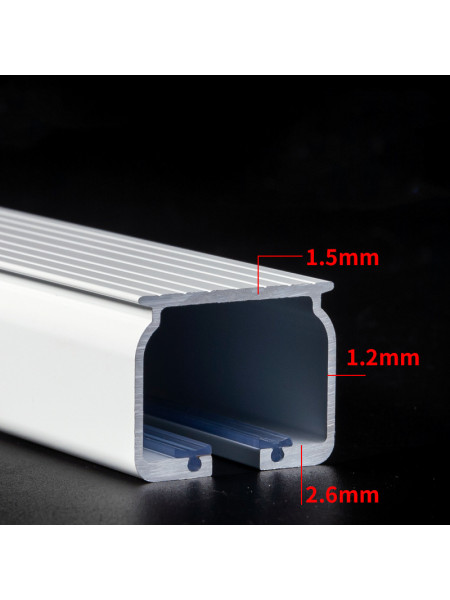 Length over 90 inches are supplied in 2 halves  with connector and an extra bracket