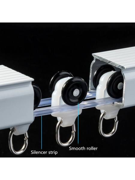 Length over 90 inches are supplied in 2 halves  with connector and an extra bracket
