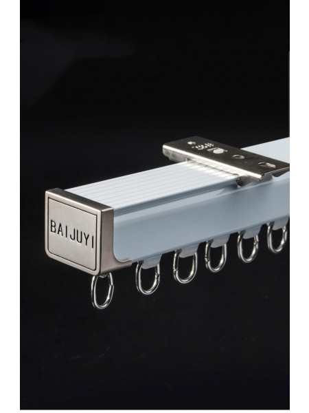 Length over 90 inches are supplied in 2 halves  with connector and an extra bracket(Color: Ivory)