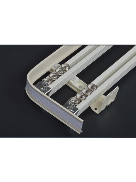 CHR26 Super Thick Ivory Champagne Curtain Tracks Ceiling/Wall Mount