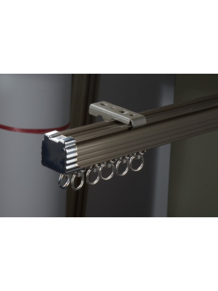 CHR26 Super Thick Ivory Champagne Curtain Tracks Ceiling/Wall Mount(Color: Champagne)