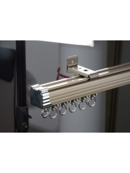 CHR26 Super Thick Ivory Champagne Curtain Tracks Ceiling/Wall Mount