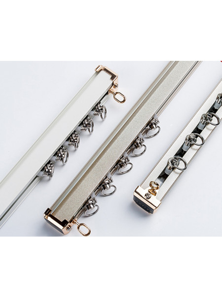 CHR27 Ivory Champagne Curtain Tracks Ceiling/Wall Mount